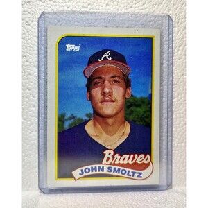 John Smoltz 1989 Topps MLB #382 Baseball Card Atlanta Braves